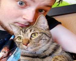 He uses to keep a house cat.